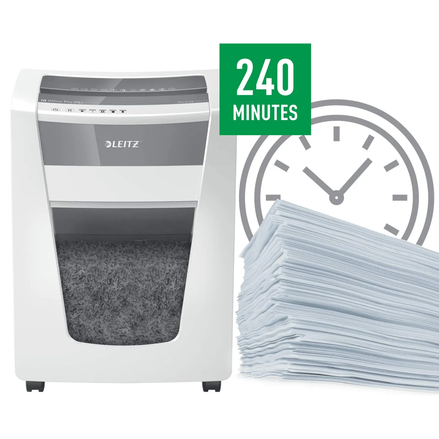 Leitz IQ Office Pro 80042000 distruggidocumenti bianco microtaglio P5+