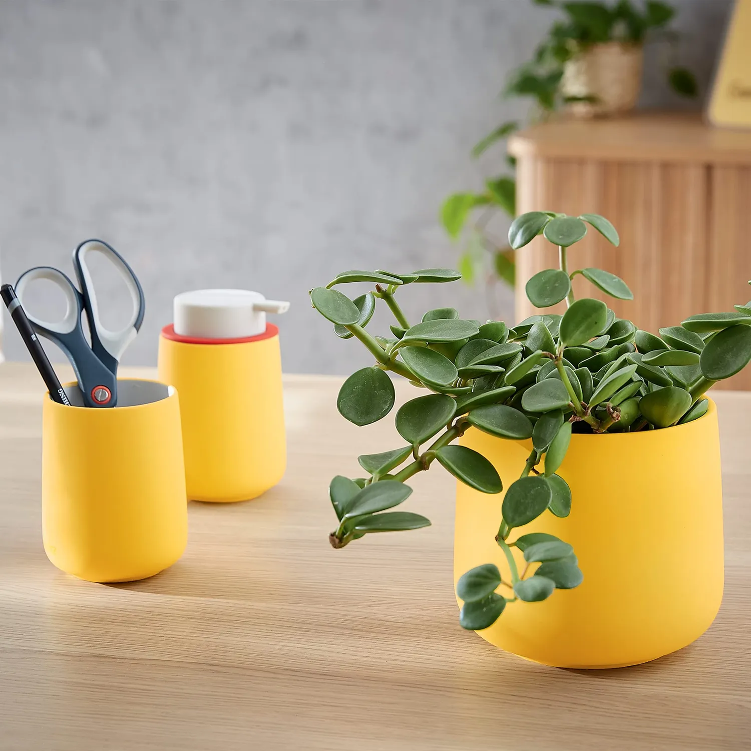 Leitz Ergo WOW Cosy vaso ceramica giallo caldo 143 mm opaco