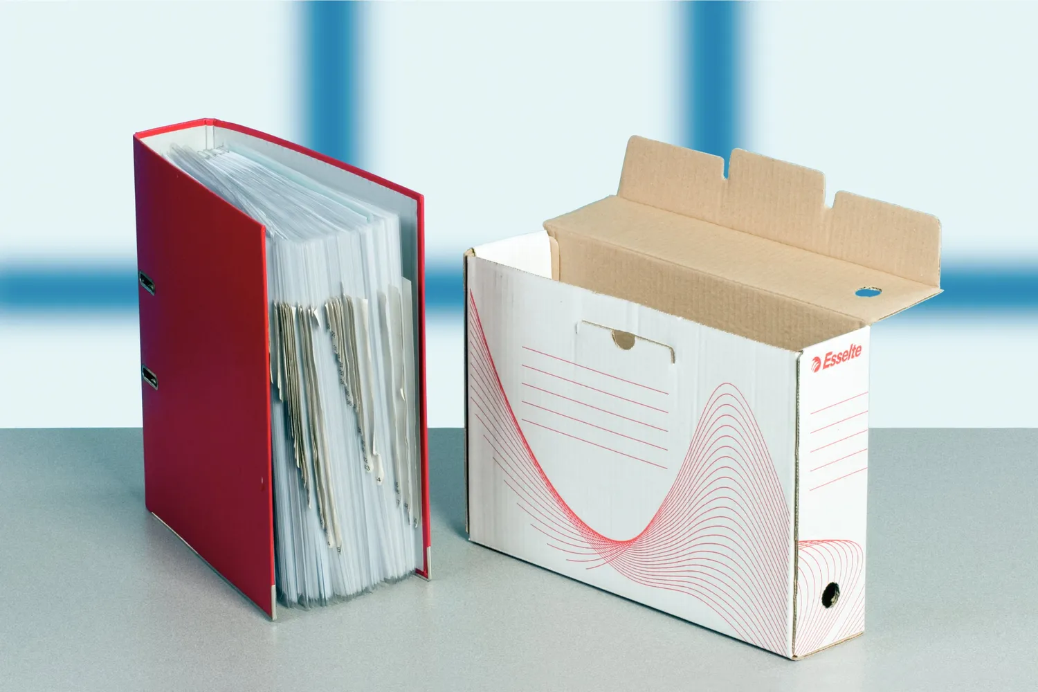 Esselte Boxy 100 scatola archivio A4 dorso 10 cm bianco 10 pezzi
