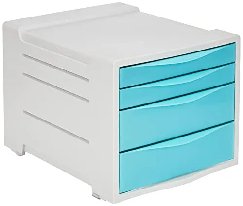 Esselte ColourBreeze cassettiera blu 4 cassetti scrivania