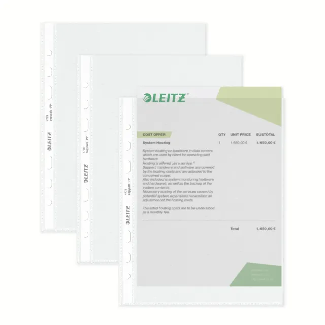 Leitz Ergo WOW 47756002 Standard A5 buste trasparenti 15 pz