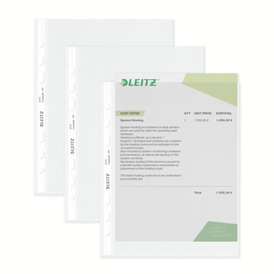 Leitz Ergo WOW 47756002 Standard A5 buste trasparenti 15 pz