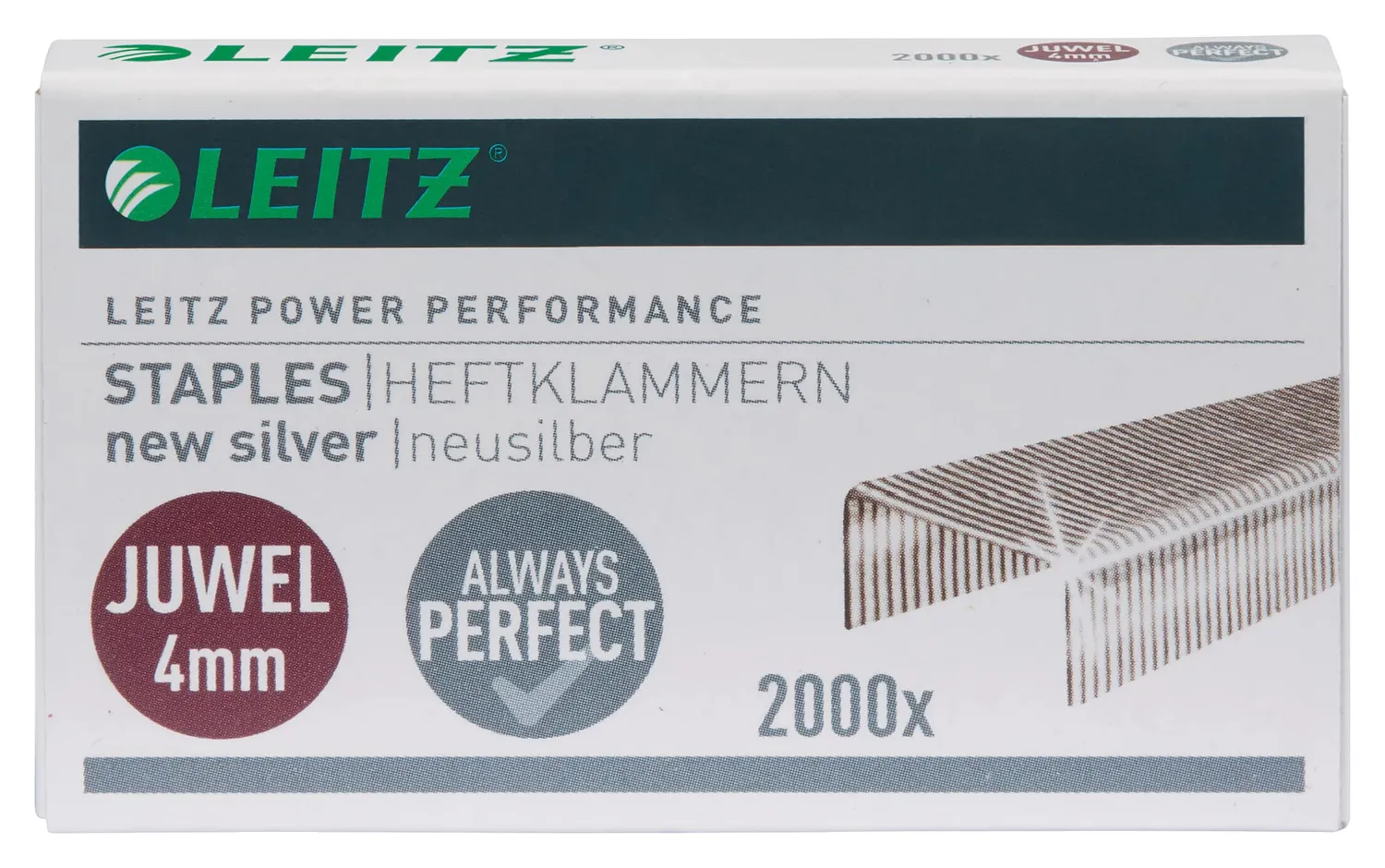 Leitz Ergo WOW Juwel 56410000 punti cucitrice 4 mm 2000 pz acciaio