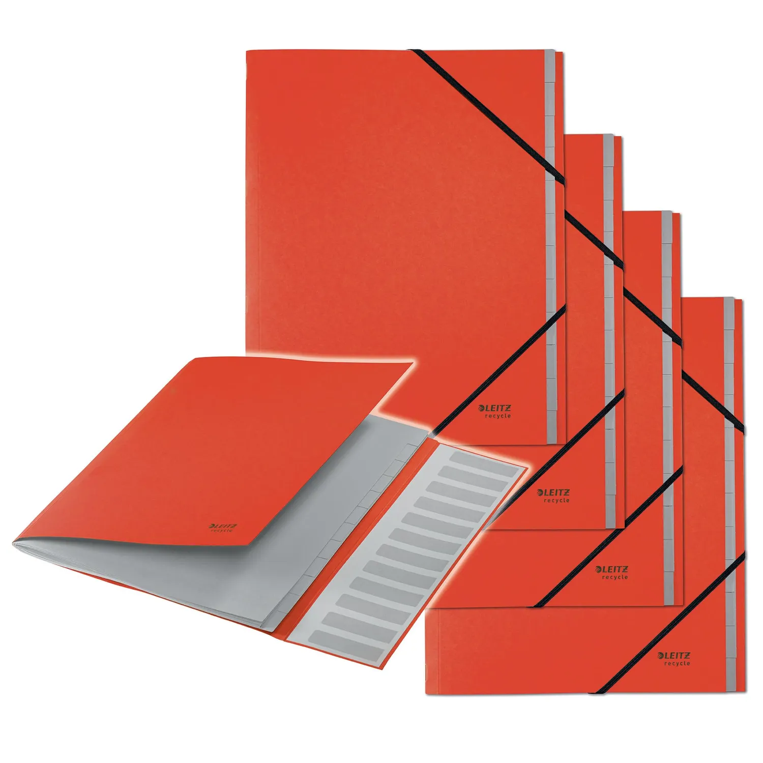 Leitz MyBox Recycle cartellina A4 12 scomparti nera elastico