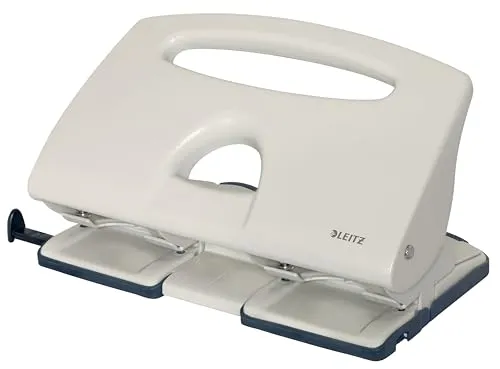 Leitz Ergo WOW 51320085 perforatrice 4 fori grigio chiaro 40 fogli