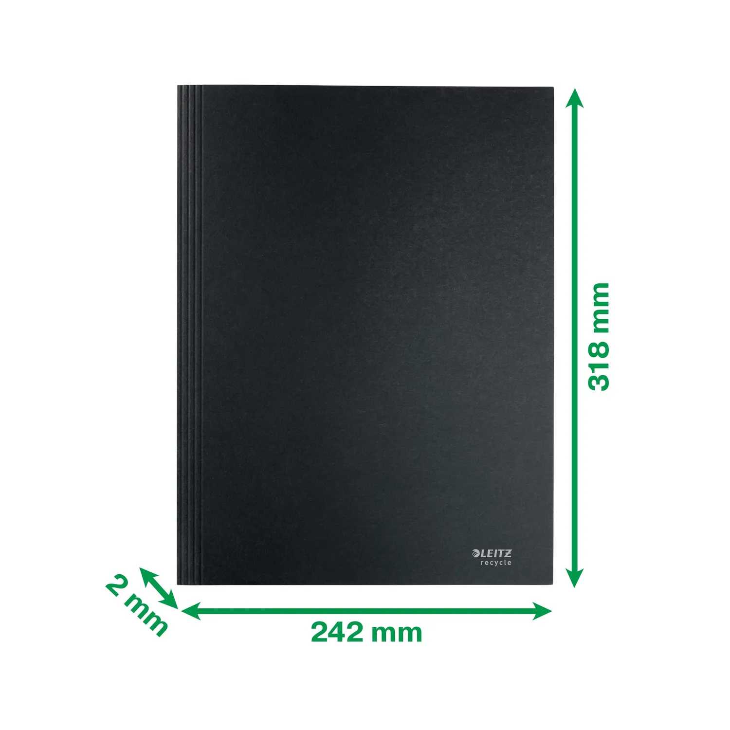 Leitz Recycle 39060095 cartellina 3 lembi A4 nera 250 fogli