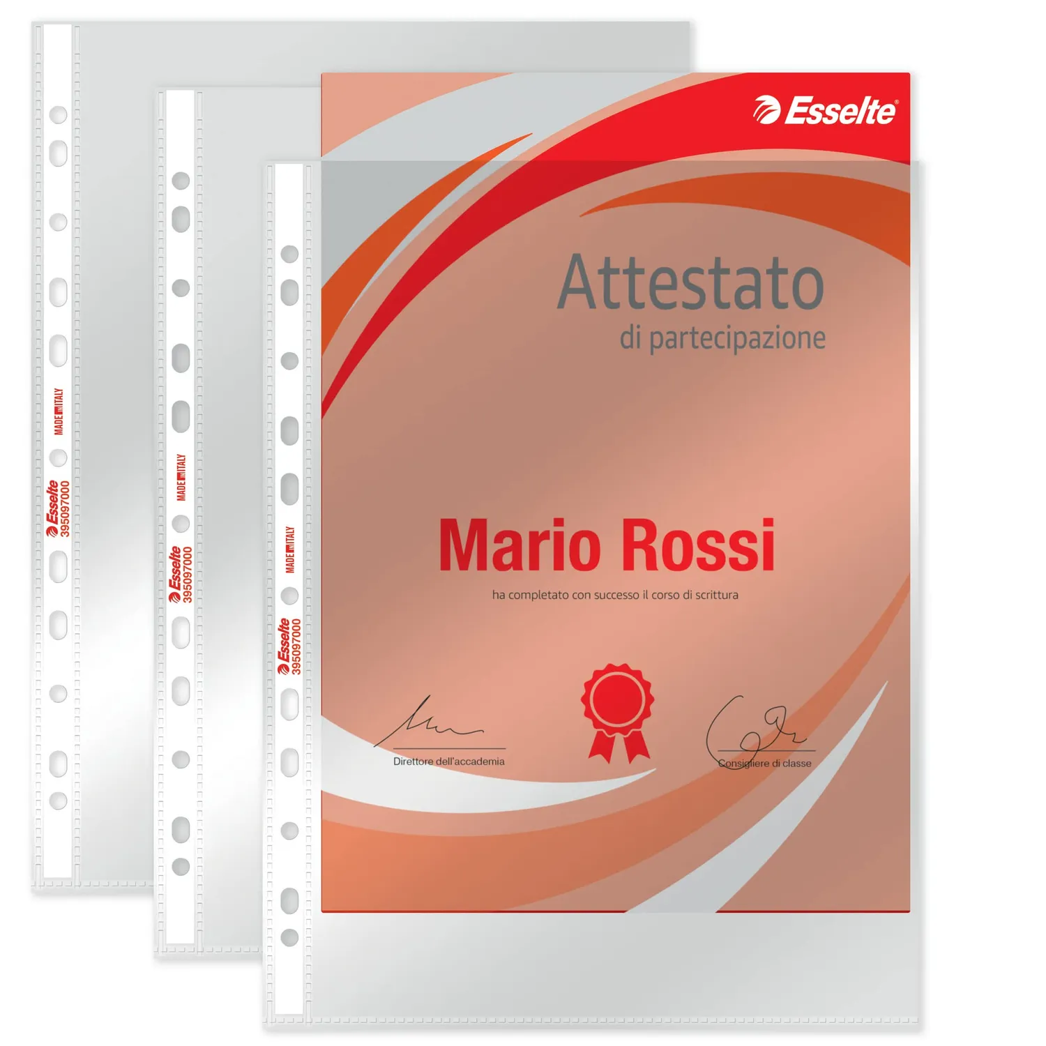 Esselte Office buste perforate A5 antiriflesso trasparente 25 pezzi