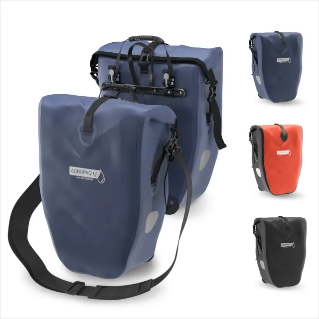ACROPAQ Borsa Bici Impermeabile Blu Scuro 25L