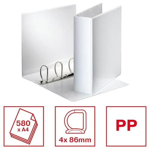 Esselte Essentials 49706 raccoglitore A4 dorso 9 cm bianco