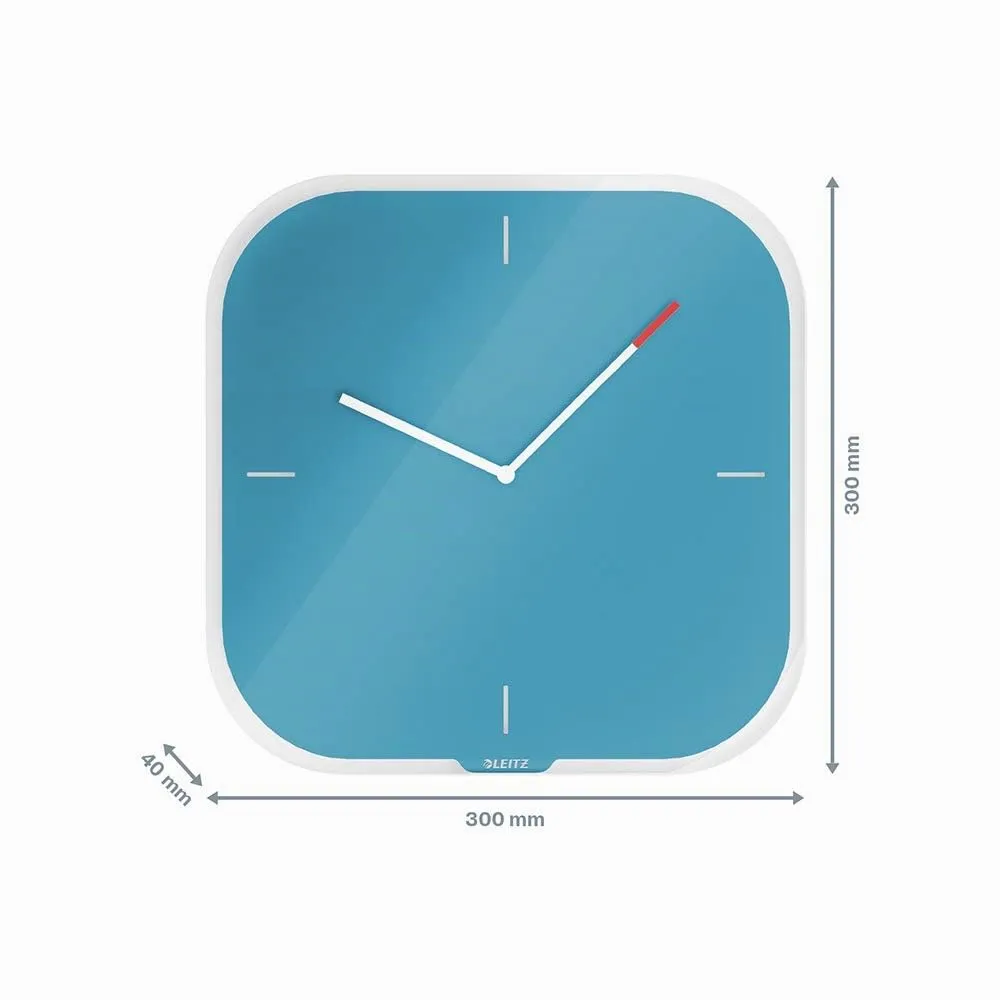 Leitz Cosy 90170061 orologio da parete vetro blu calmo