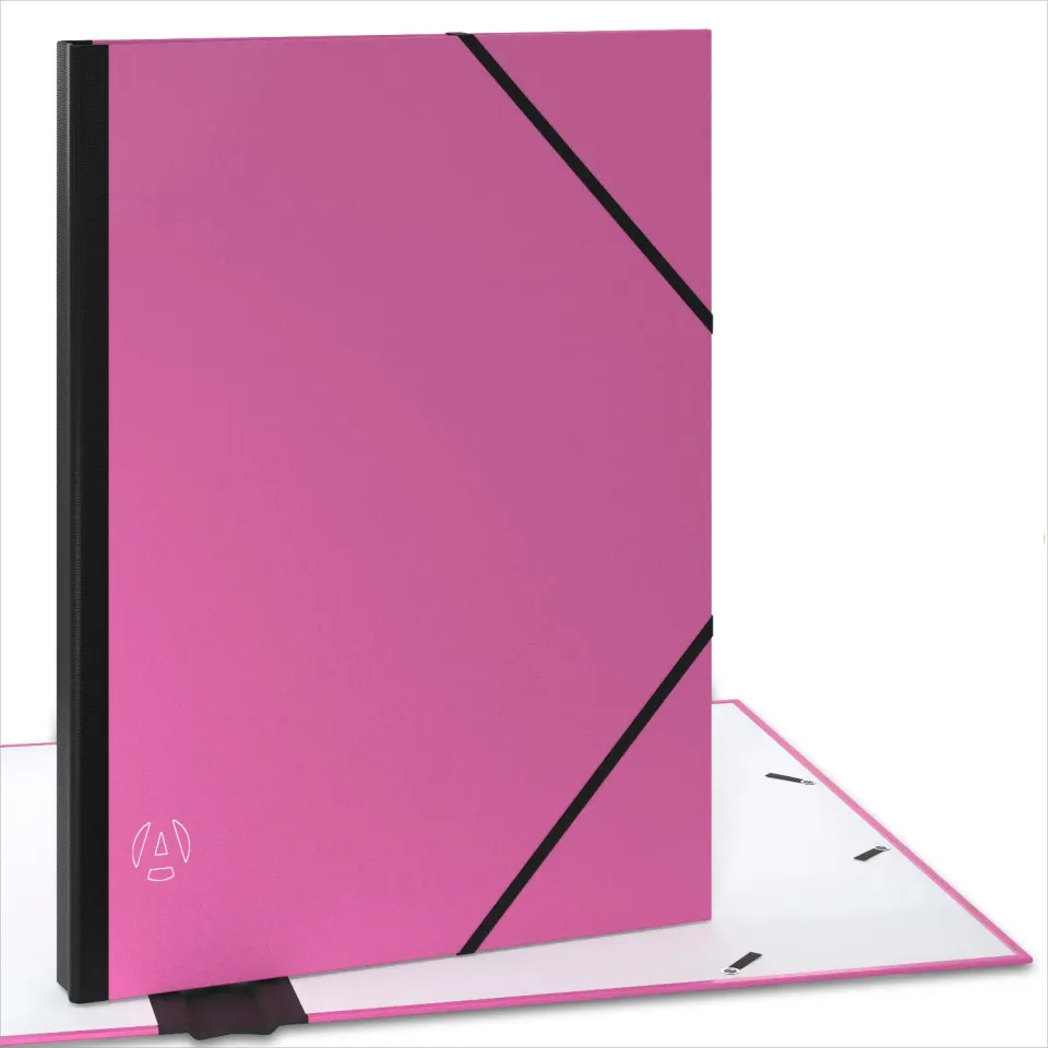 ACROPAQ cartella portadisegni A3 32x45 cm rosa con elastici