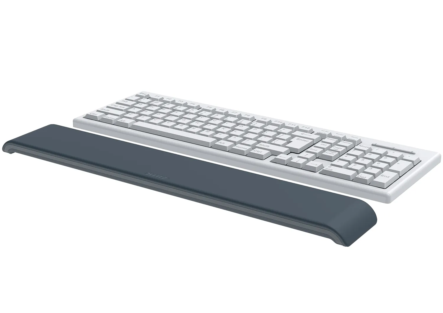 Leitz Ergo 65230089 poggiapolsi tastiera grigio velluto 2 altezze