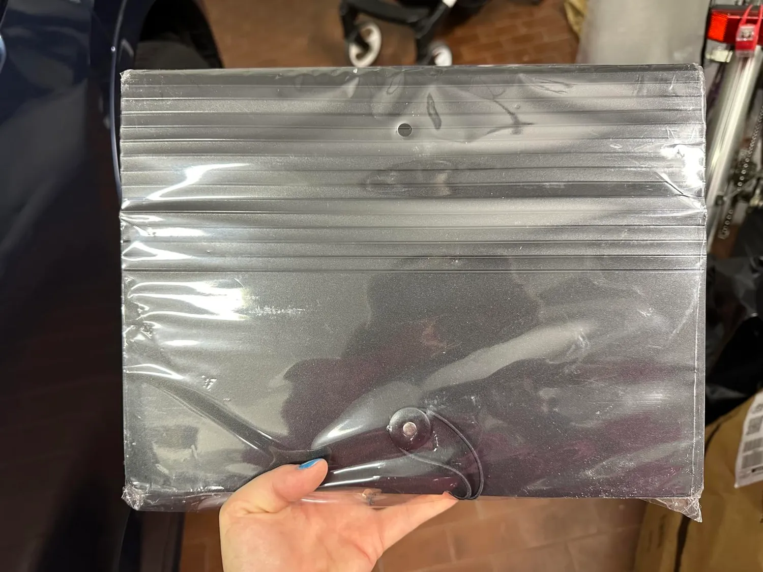 ABClife cartella fisarmonica A4 nera scacchi 26 tasche espandibile