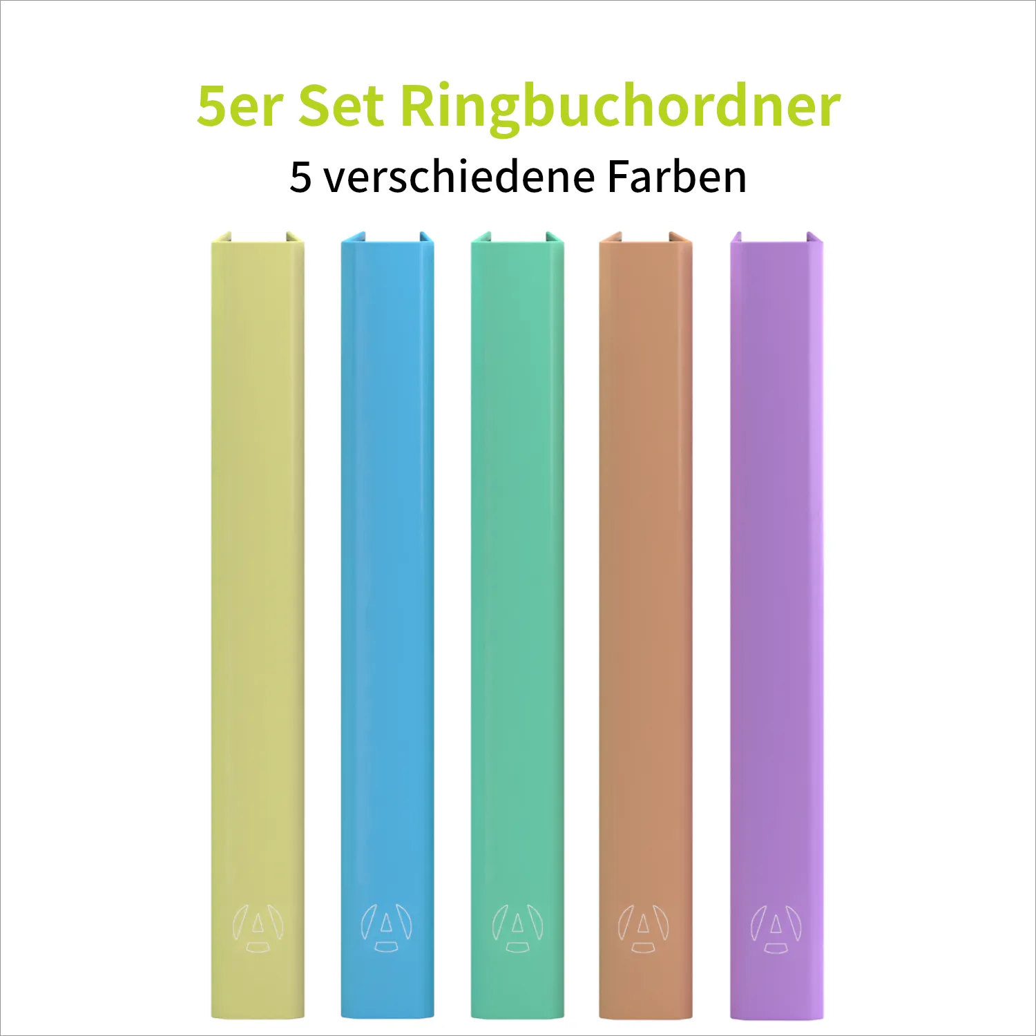 ACROPAQ Aquarell Raccoglitori ad Anelli A4 Set 5 Pezzi 4 cm