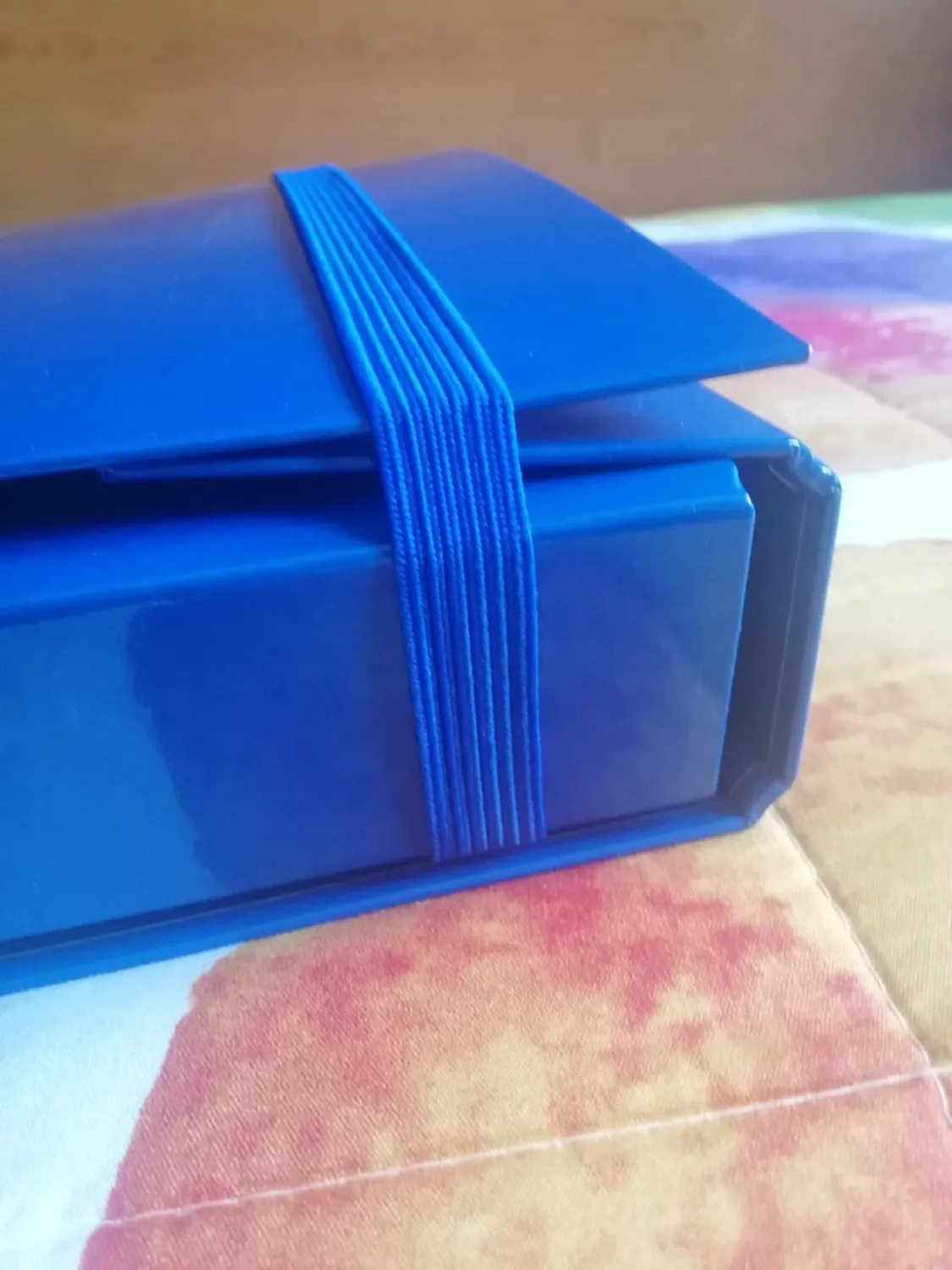 Euro-Cart Classic cartellina portadocumenti elastico blu dorso 10 cm