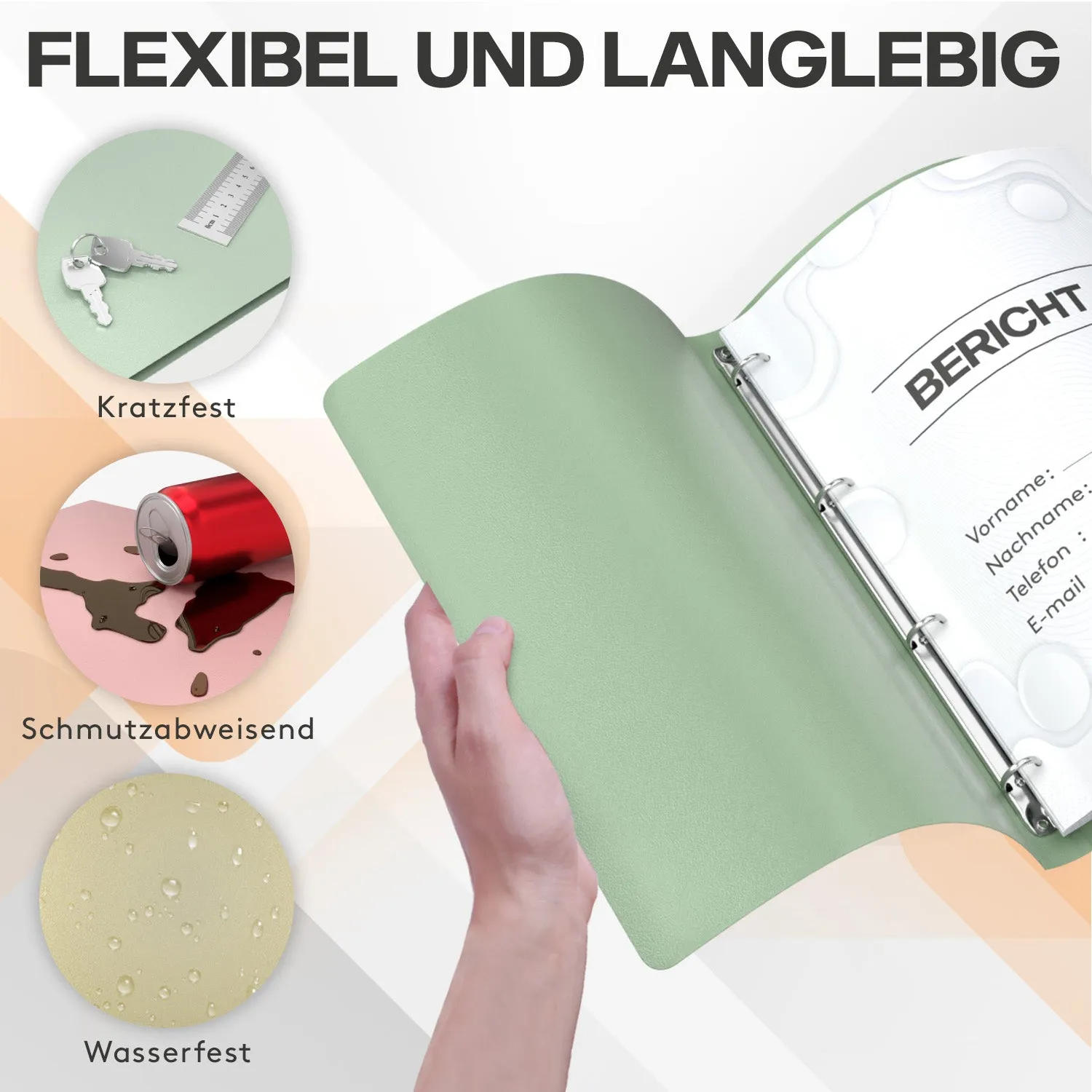 ACROPAQ Raccoglitori ad Anelli A4 12 Pezzi 4 Anelli Terra