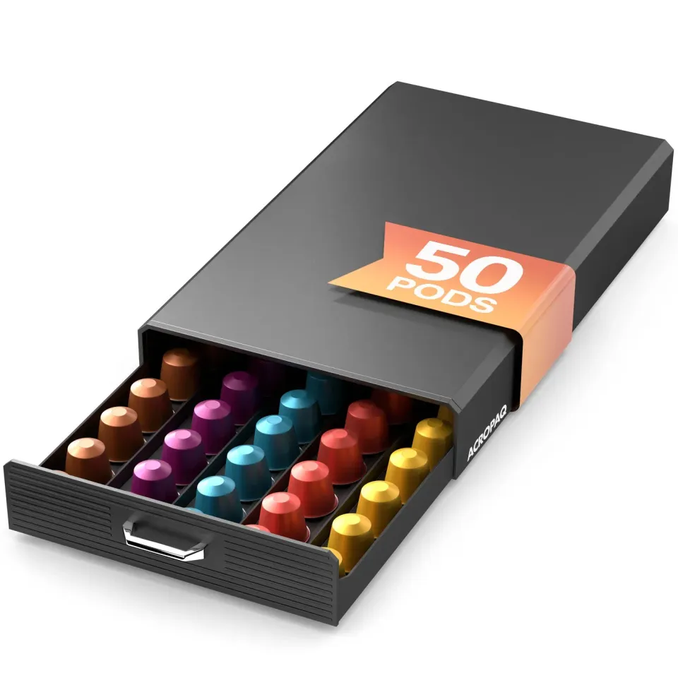 Acropaq Portacapsule Espresso Nero 50 Capsule Compatibile