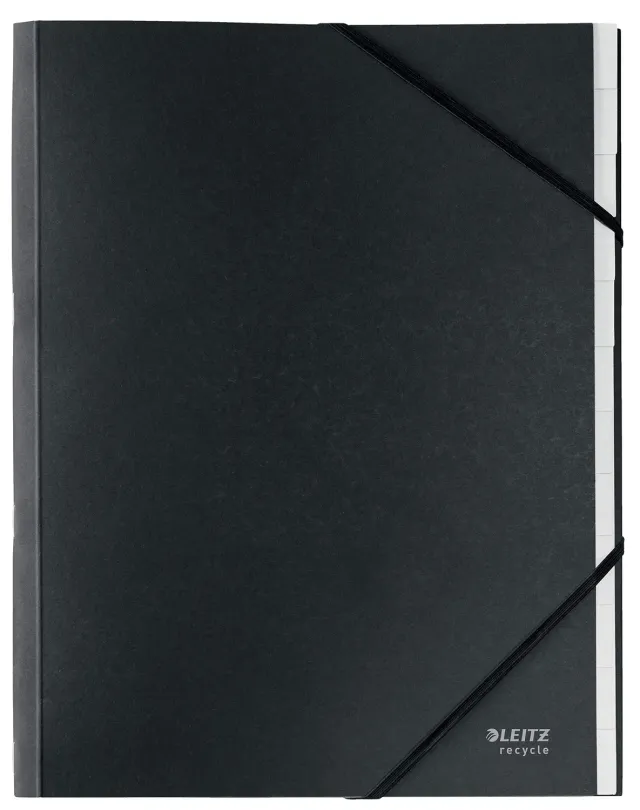 Leitz MyBox Recycle cartellina A4 12 scomparti nera elastico