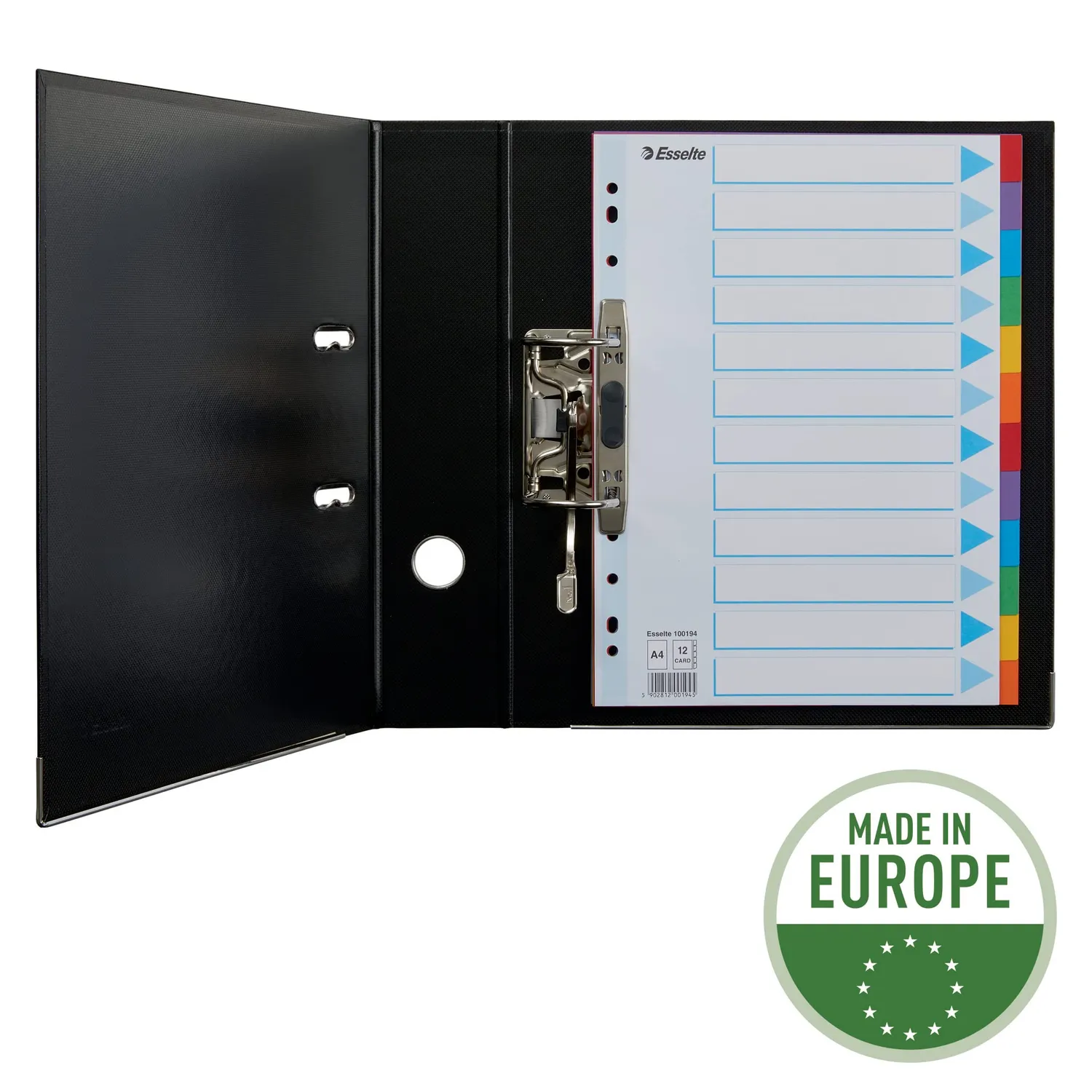 Esselte divisori A4 12 tasti multicolore cartoncino 100194