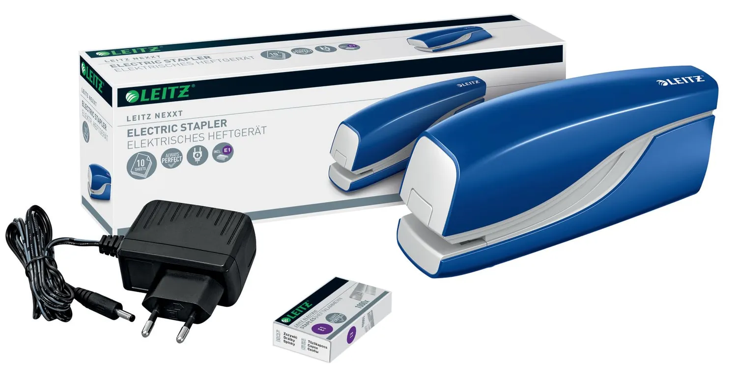 Leitz Ergo WOW NeXXt 55320035 cucitrice elettrica blu 10 fogli