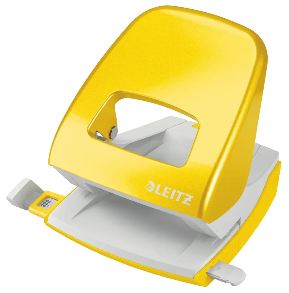 Leitz Ergo WOW 50081016 perforatore 2 fori giallo 30 fogli