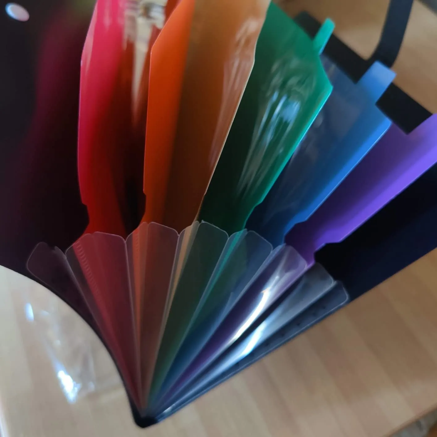ABClife A4 cartelle a soffietto 7 tasche nere 3 pezzi 200 fogli