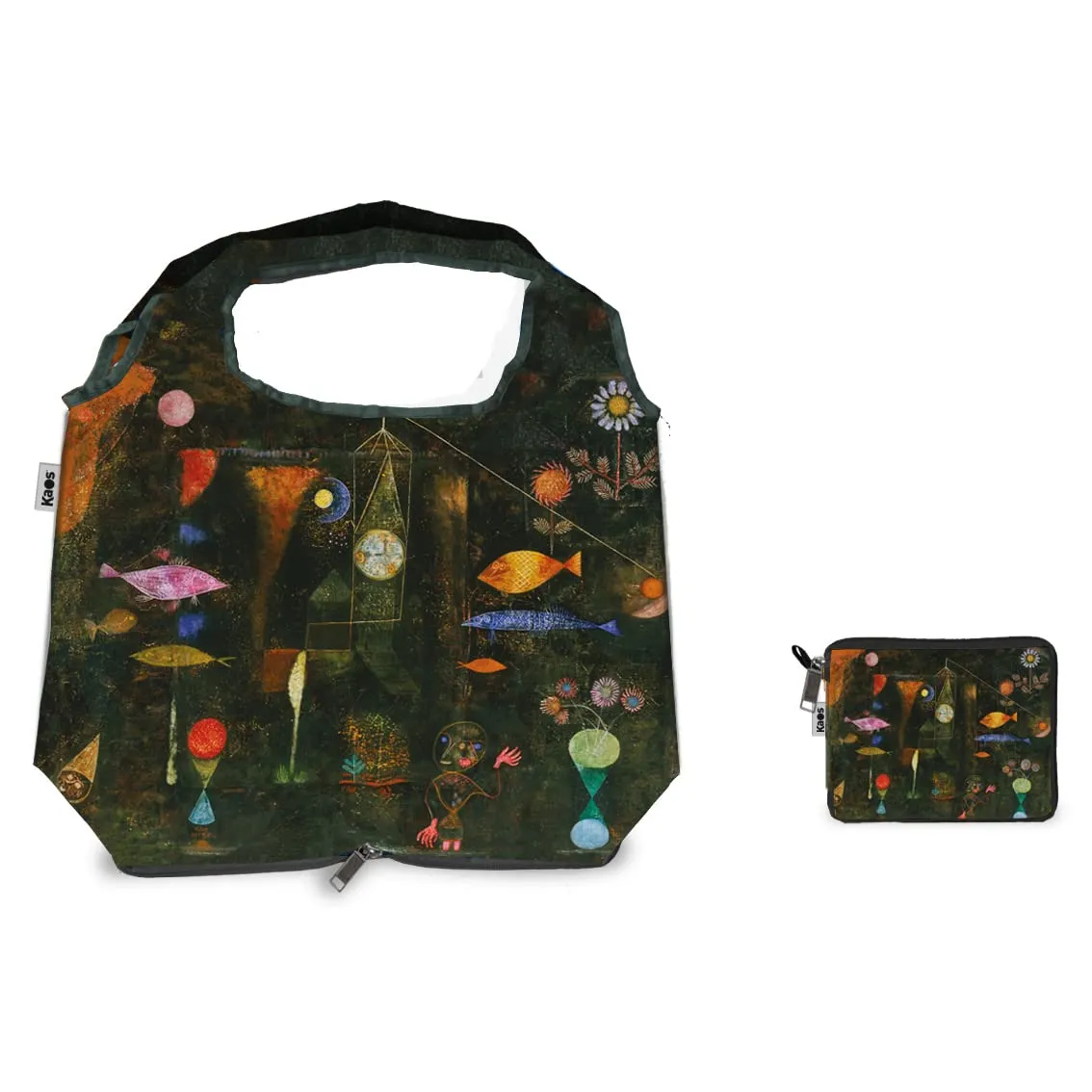 Kaos shopper pieghevole con cerniera Large 40x35cm