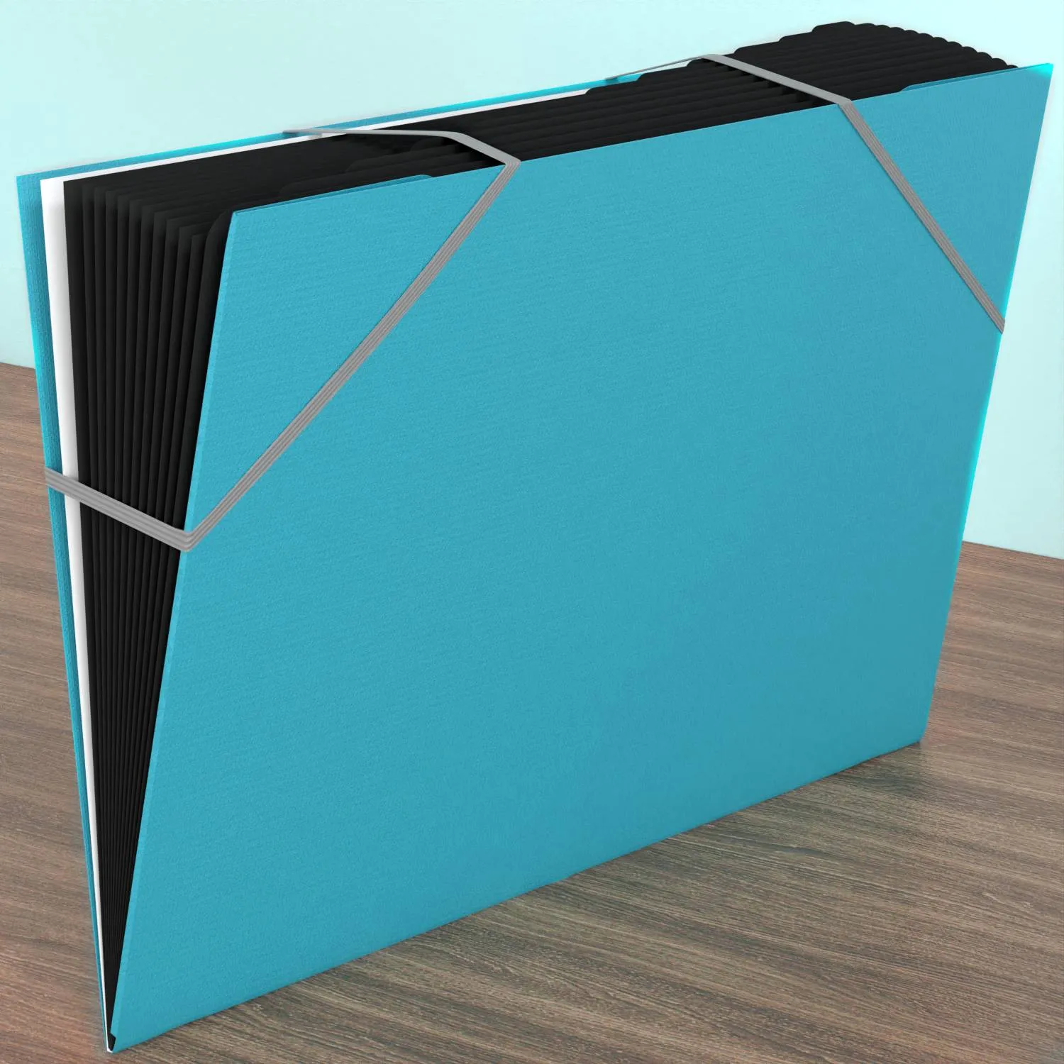 ACROPAQ Cartelline A4 8 pezzi con elastico senza plastica