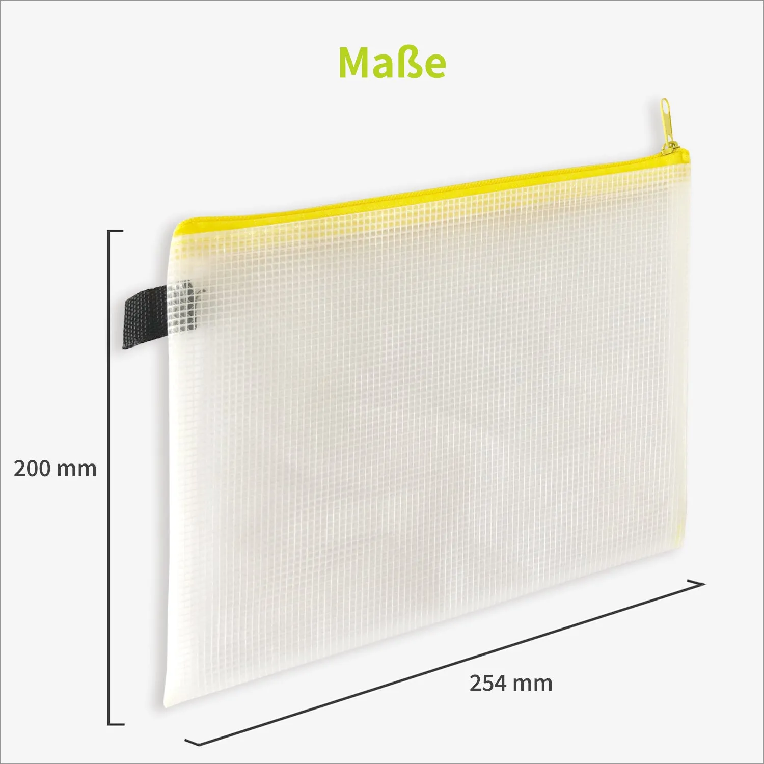 ACROPAQ Busta portadocumenti 20x25 cm gialla 5 pezzi zip