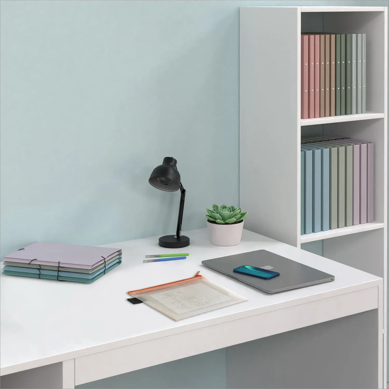 ACROPAQ Buste Portadocumenti Zip 13x19cm 5 pezzi Arancioni