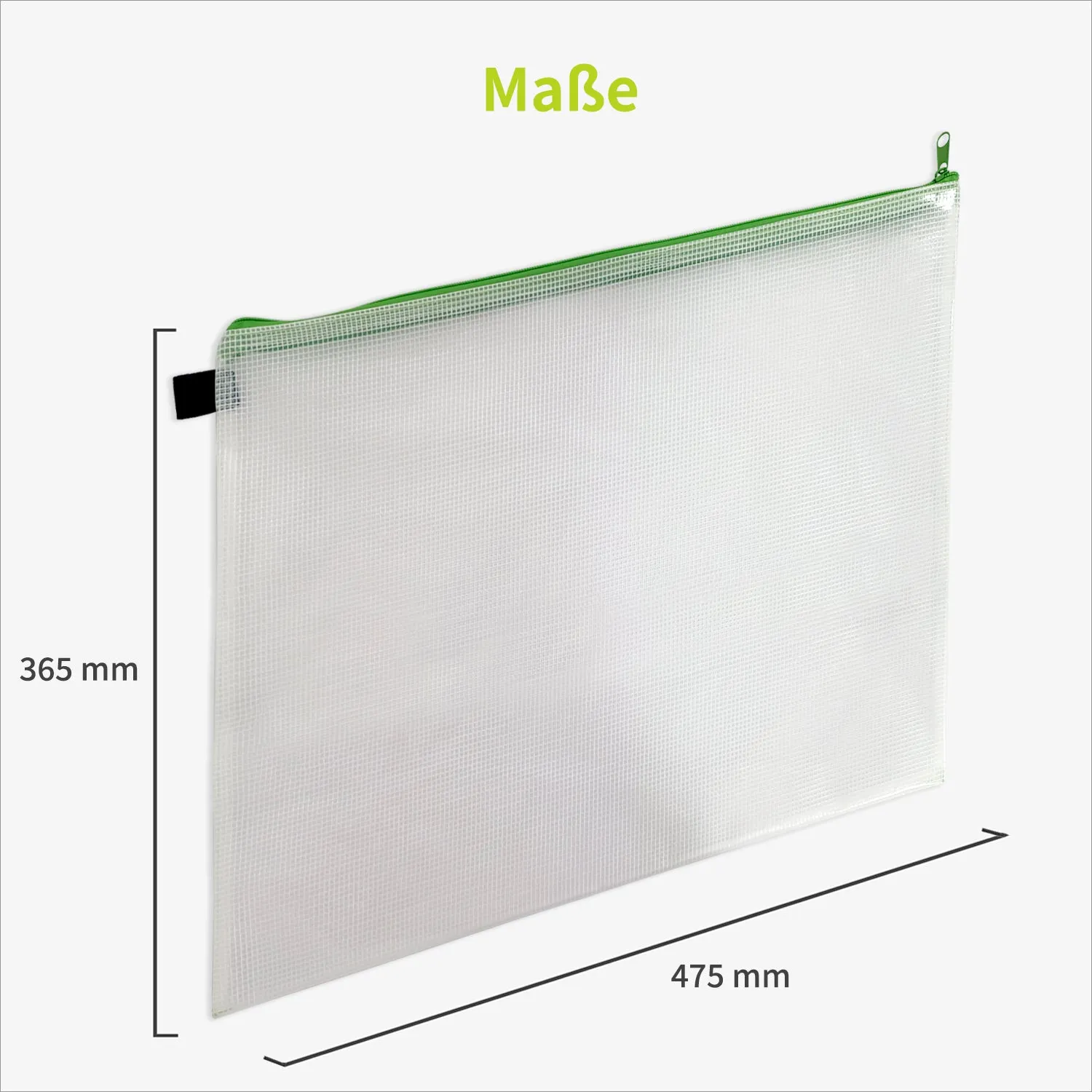 ACROPAQ busta portadocumenti zip 36x47 cm verde 5 pezzi