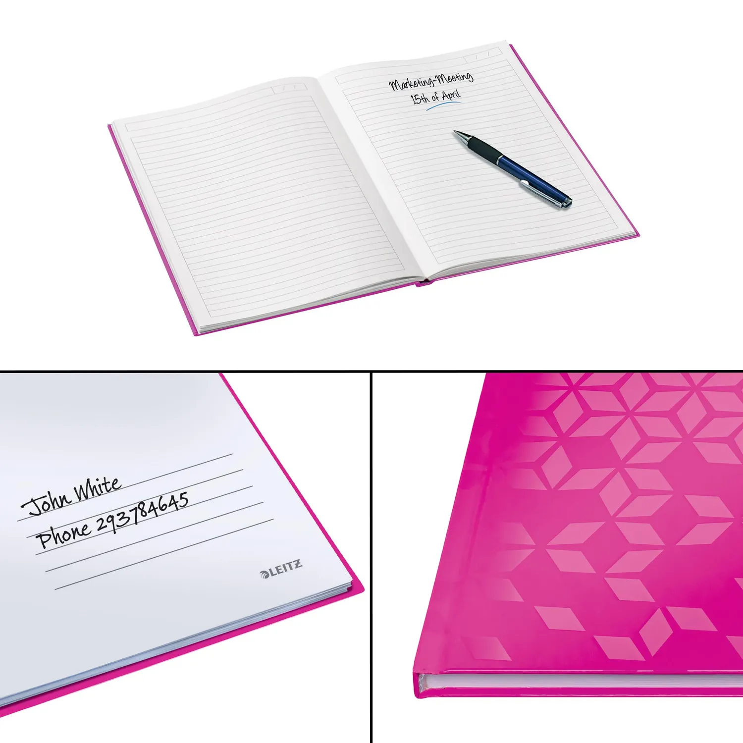 Leitz WOW 46251023 quaderno A4 righe fucsia 160 pagine