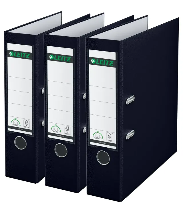Leitz Ergo WOW raccoglitori a leva A4 neri 8cm 3pz