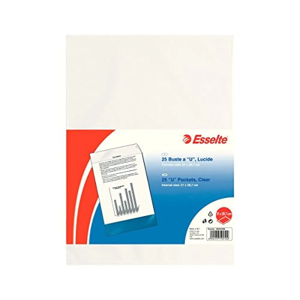 Esselte De Luxe buste trasparenti 15x21 cm 25 pezzi