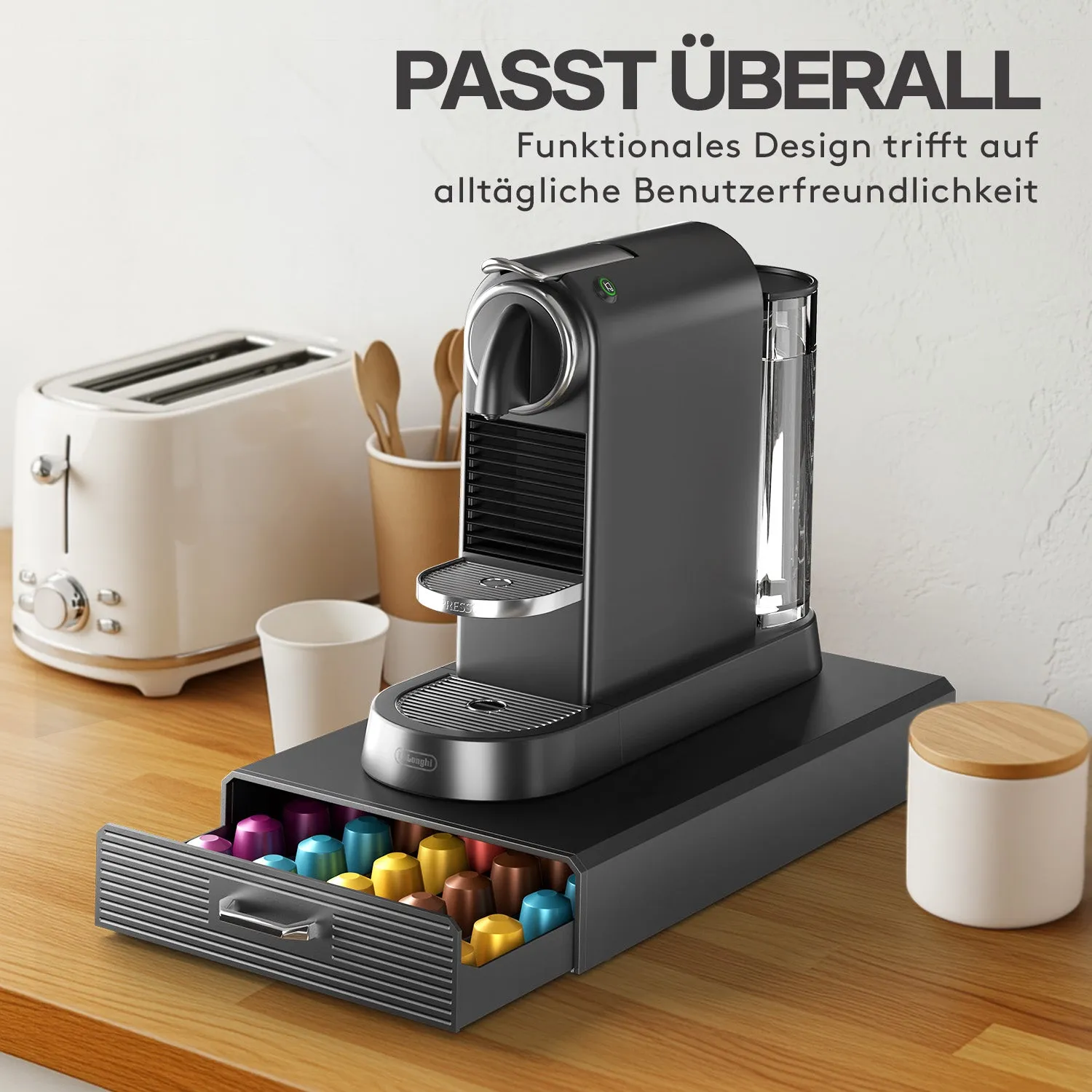 ACROPAQ Organizer Capsule Espresso 50 posti nero