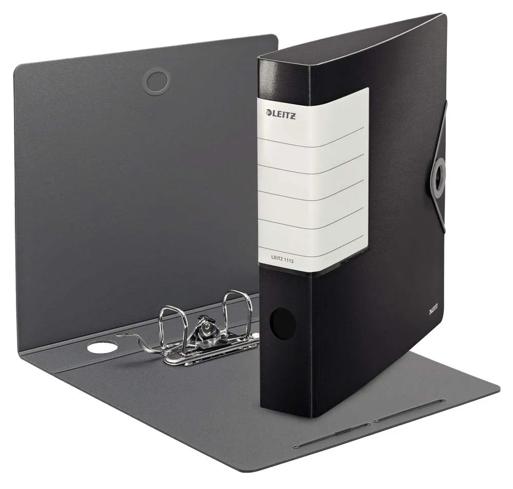 Leitz Ergo WOW 11130095 raccoglitore a leva nero dorso 62 mm