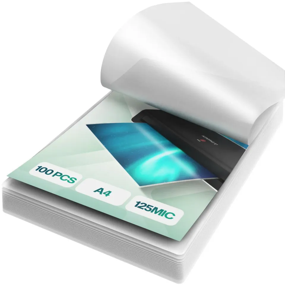ACROPAQ Pouches Plastificazione A4 125 Micron 100 Pezzi