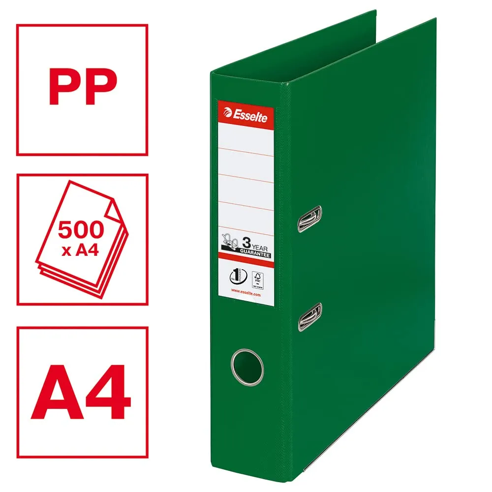 Esselte 811360 raccoglitore a leva A4 dorso 7,5 cm verde scuro
