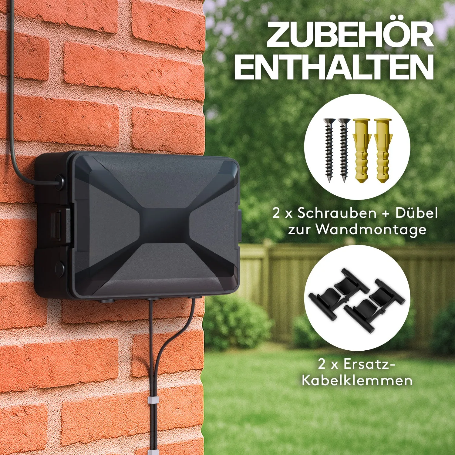 ACROPAQ box portacavi IP54 nero impermeabile da esterno