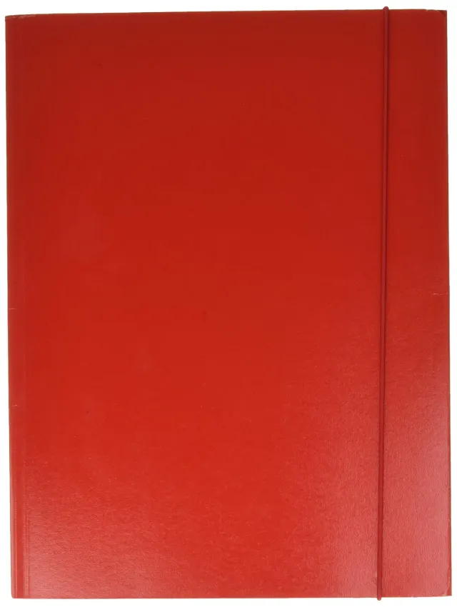 Esselte Linear Cartella 3 Lembi Rossa 5 Pezzi Elastico 150 Fogli