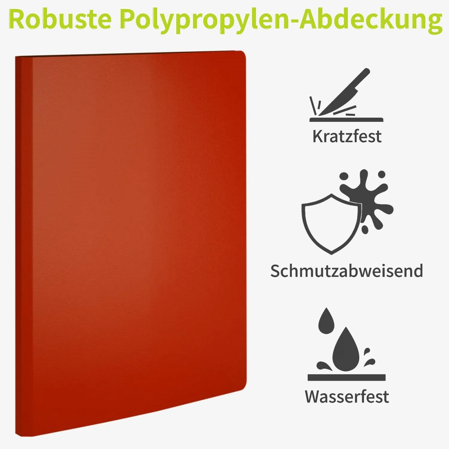 ACROPAQ Portalistino A4 Rosso 30 Buste Presentazione