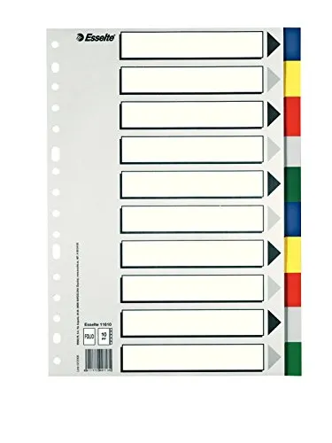 Esselte Oxford 11709 divisori A4 5 posizioni colorati