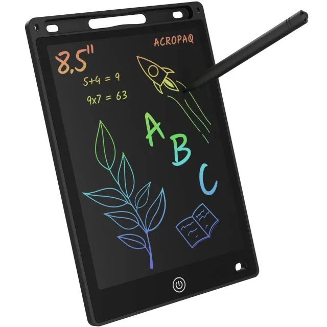ACROPAQ Tavoletta Bambini 8,5 Pollici Nera Schermo Colori