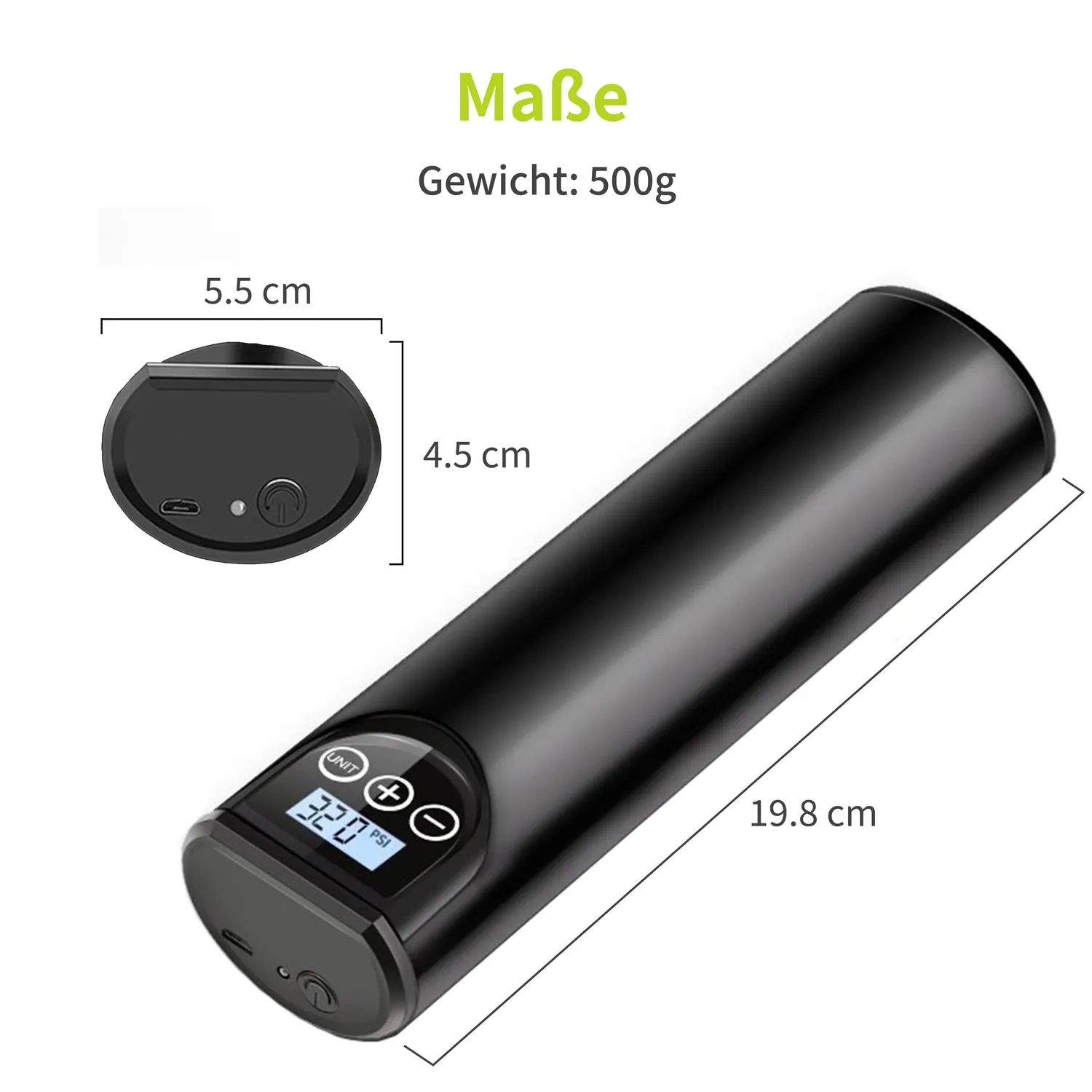 ACROPAQ Pompa Elettrica Bici Auto Palloni Ricaricabile