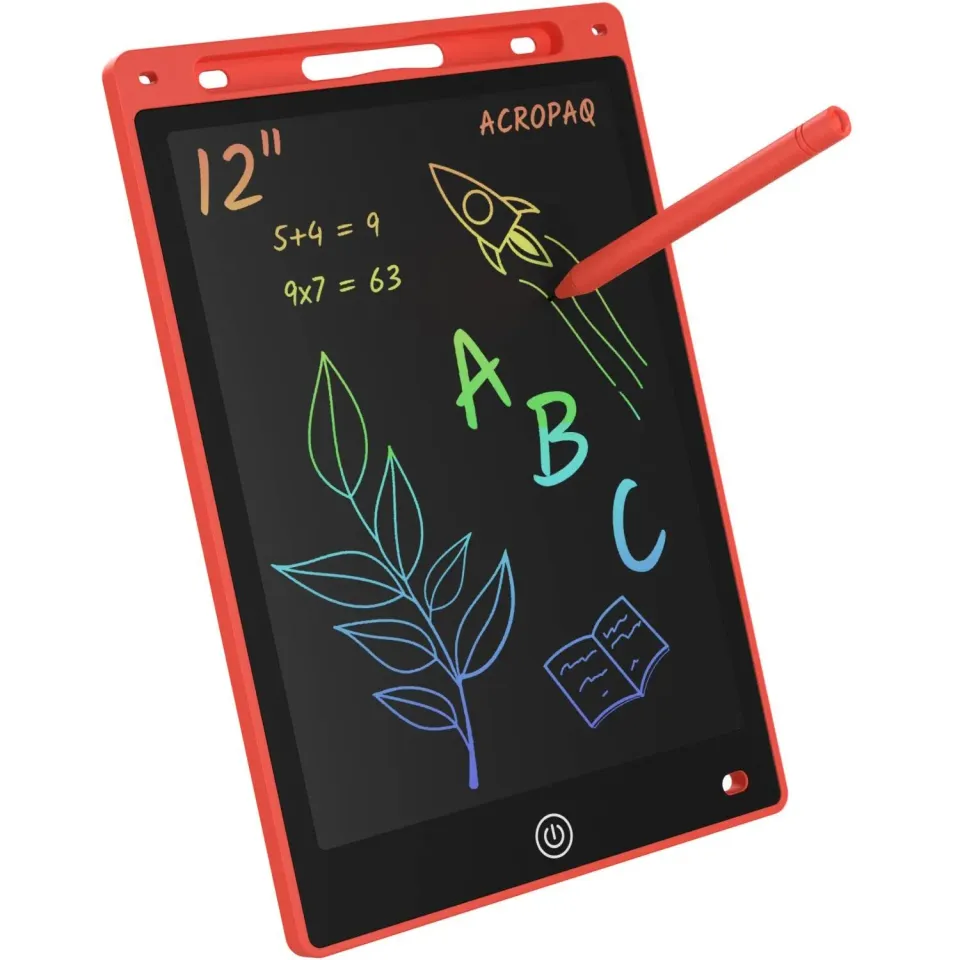 ACROPAQ Tavoletta disegno LCD 12 pollici rossa bambini