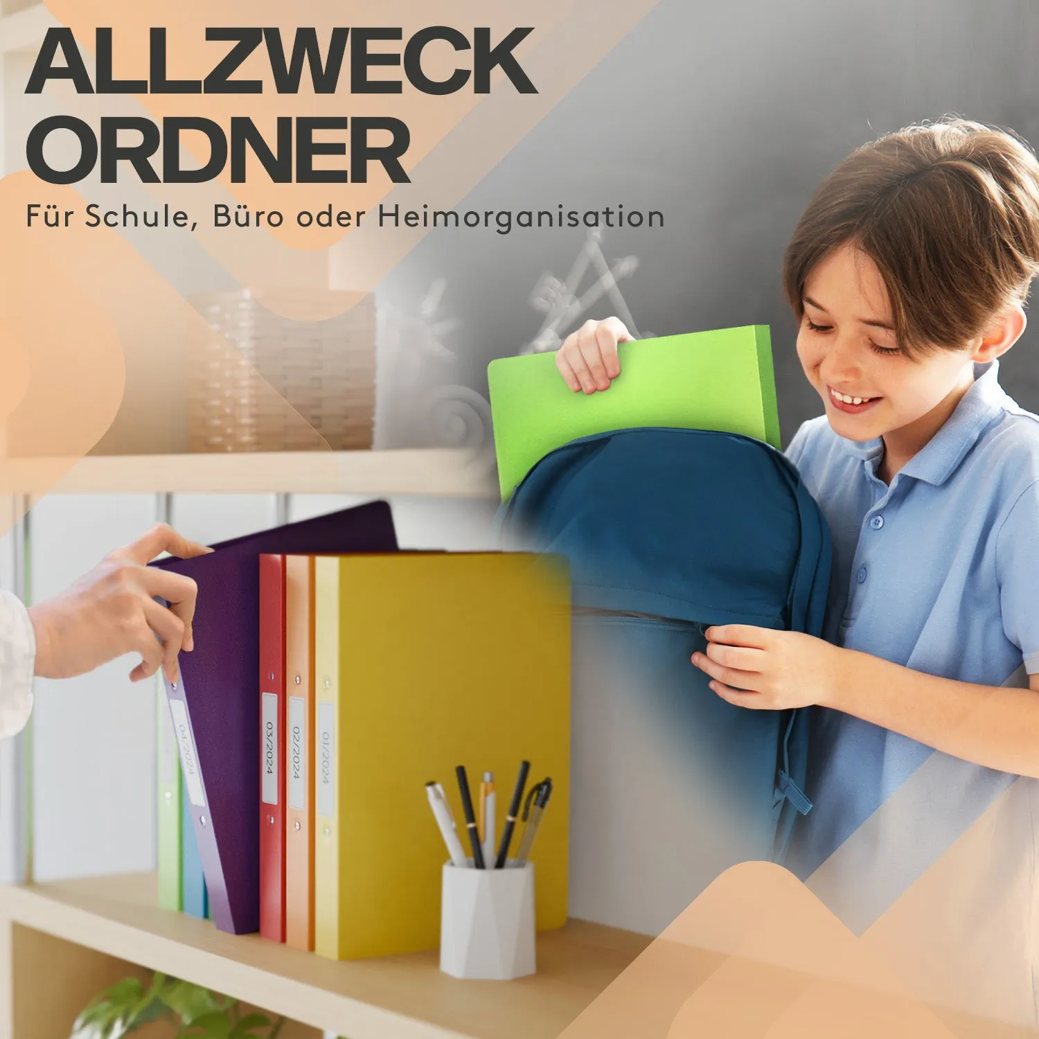 ACROPAQ raccoglitori ad anelli A4 12 pezzi colorati