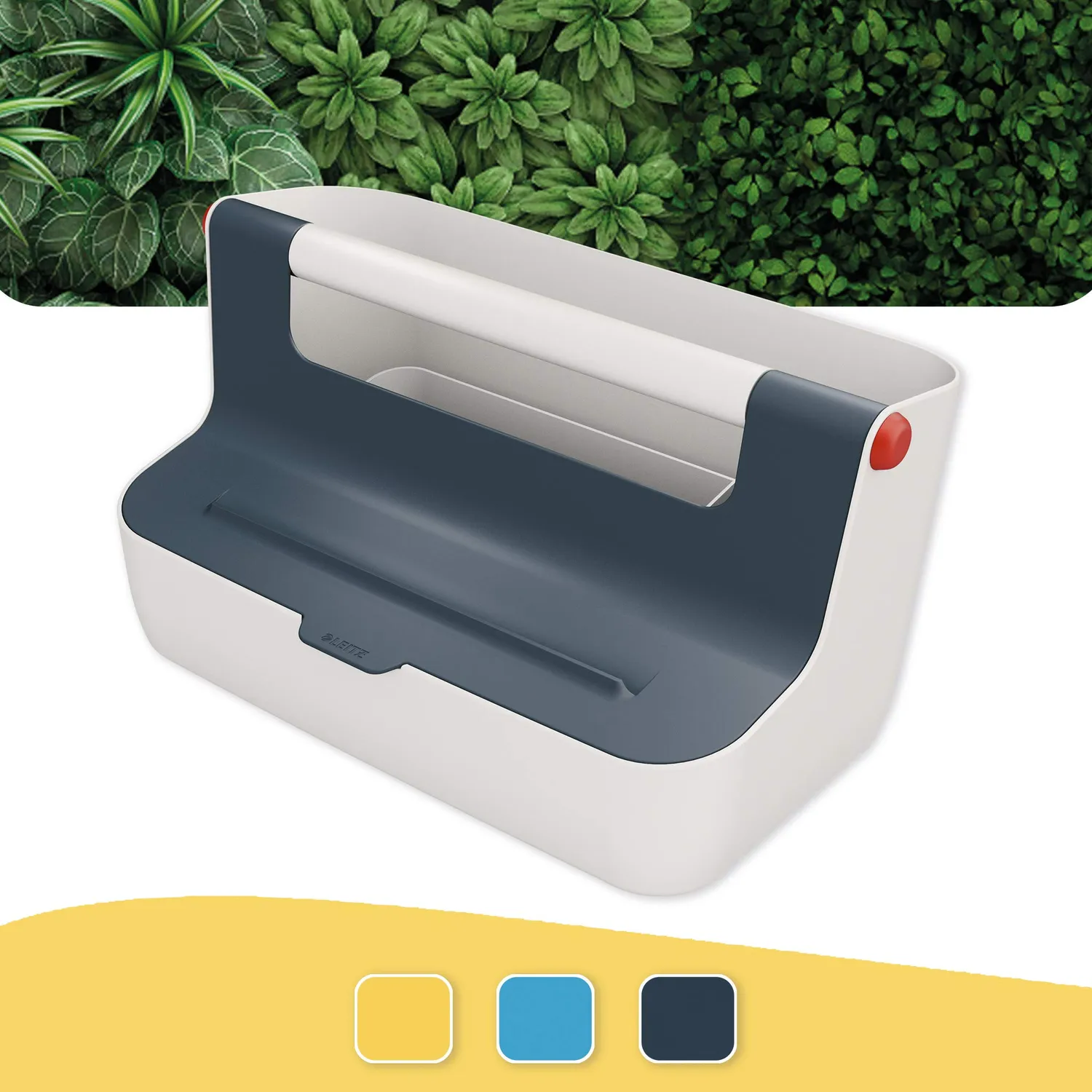Leitz Cosy cassetta portaoggetti maniglia grigio velluto A4