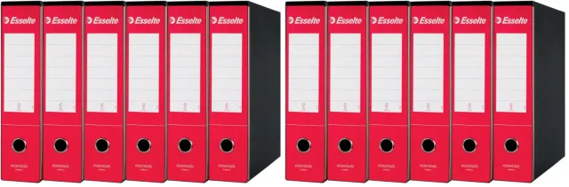 Esselte Essentials G75 Registratore Protocollo 8 cm Rosso 6 pz