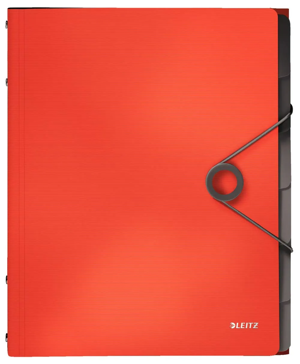 Leitz Ergo WOW Solid cartellina A4 6 scomparti nera