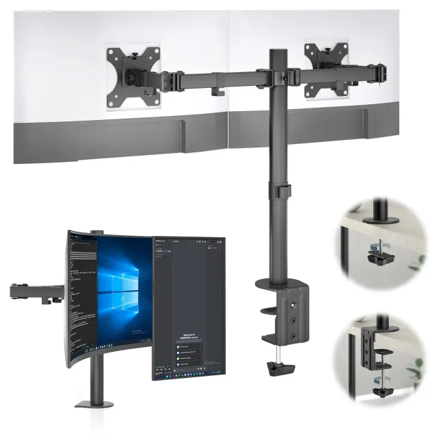 Acropaq supporto 2 monitor 13-32 pollici con morsetto